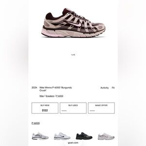 Nike Women's P-6000 Sneakers - Burgundy and Pink